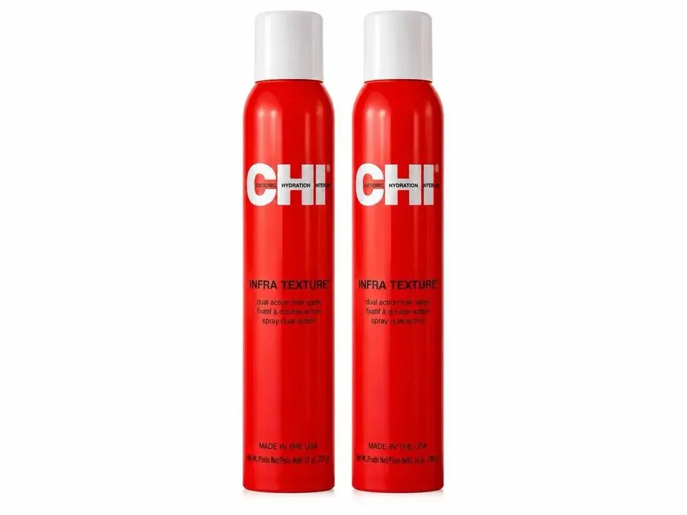 CHI Infra Texture Dual Action Hair Spray 10 Oz Pack of 2 Firm Hold USA